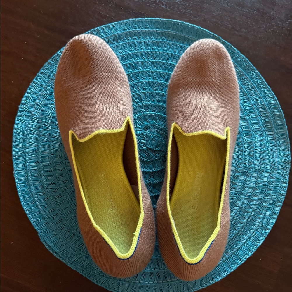 Rothy's Tan and Yellow Flats Size 12W .